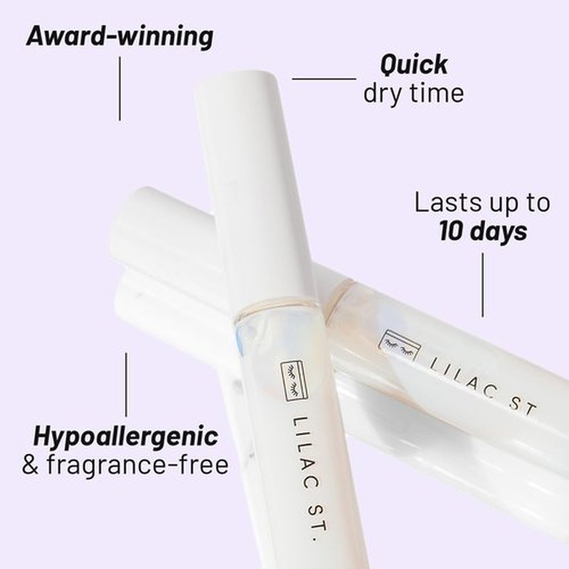 Lilac St - Lilac Lash Glue (Clear) - Beginner Lash Cluster Glue - Precise Brush Tip Applicator - Strong Hold & Easy Removal - Waterproof - Sensitive Eyes Safe - Cruelty Free, Vegan, Women Founded