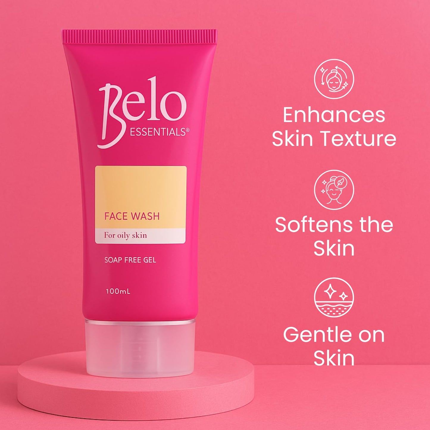 Belo Essentials Pore Refining Oil Control Gentle Foaming Facial Cleanser Gel Formula Daily Skincare Wash - 100 ml