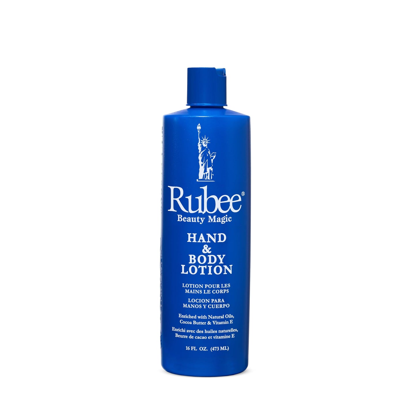 Rinju Body & Hand Lotion - Pack of 3 Non-Greasy Lotion for Women & Men - 16oz - Rubee Cacao Butter Lotion for Extremely Dry Skin - Vitamin E Moisturizer, Shea Butter - Soothes & Softens Skin