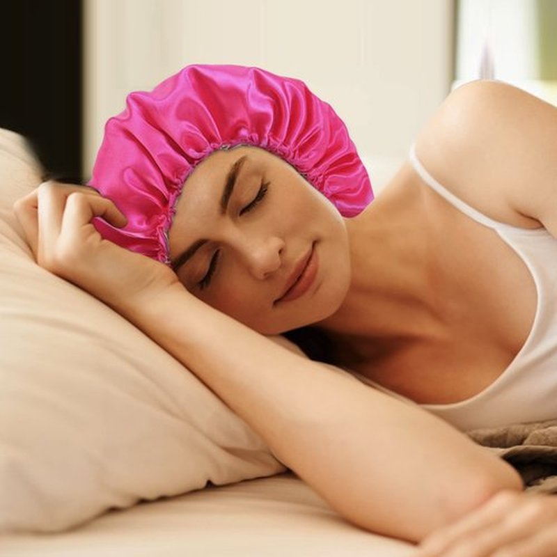 Satin Bonnet Silk Bonnet For Curly Hair Bonnet Braid Bonnet For Sleeping Bonnets For Women Large Double-layer Adjustable
