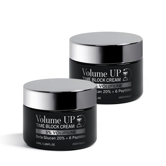 mimmua! Volume UP Time Block Cream | Volufiline for Skin Volume | 5% Volufiline + 20% Beta Glucan + 6 Peptides | Plumps Skin by Stimulating Fat Cells | Botox in a Bottle | Anti-Aging Topical Filler