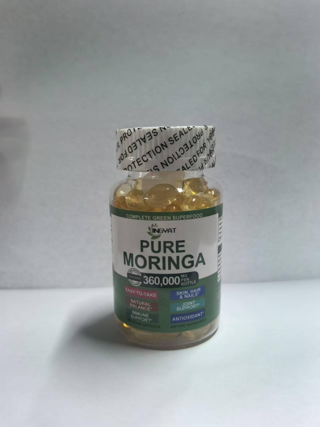 Moringa Softgels, Organic Pure Moringa Oleifera Leaves Extract for Energy, Skin, Gut Health, Immune, Natural Antioxidant, High Potency Moringa Oil Than Moringa Powder, Non-GMO, 60 Serving