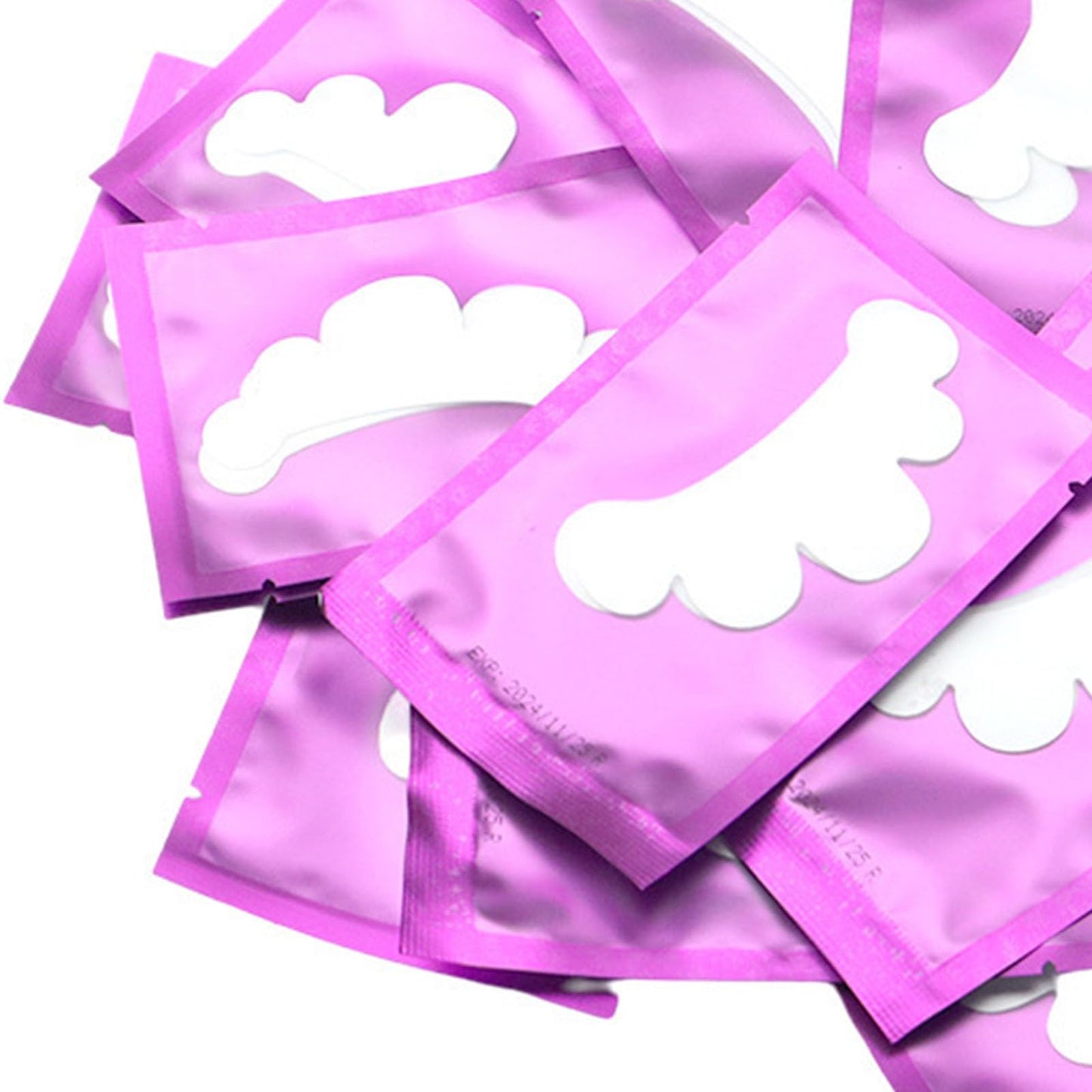 50 Pcs Under Eye Pads Petal Shape Eyelash Extension Isolation Patches for Grafting, Non-Woven Fabric, Easy Peel-Off, Ideal for Lash Lifting and Coloring