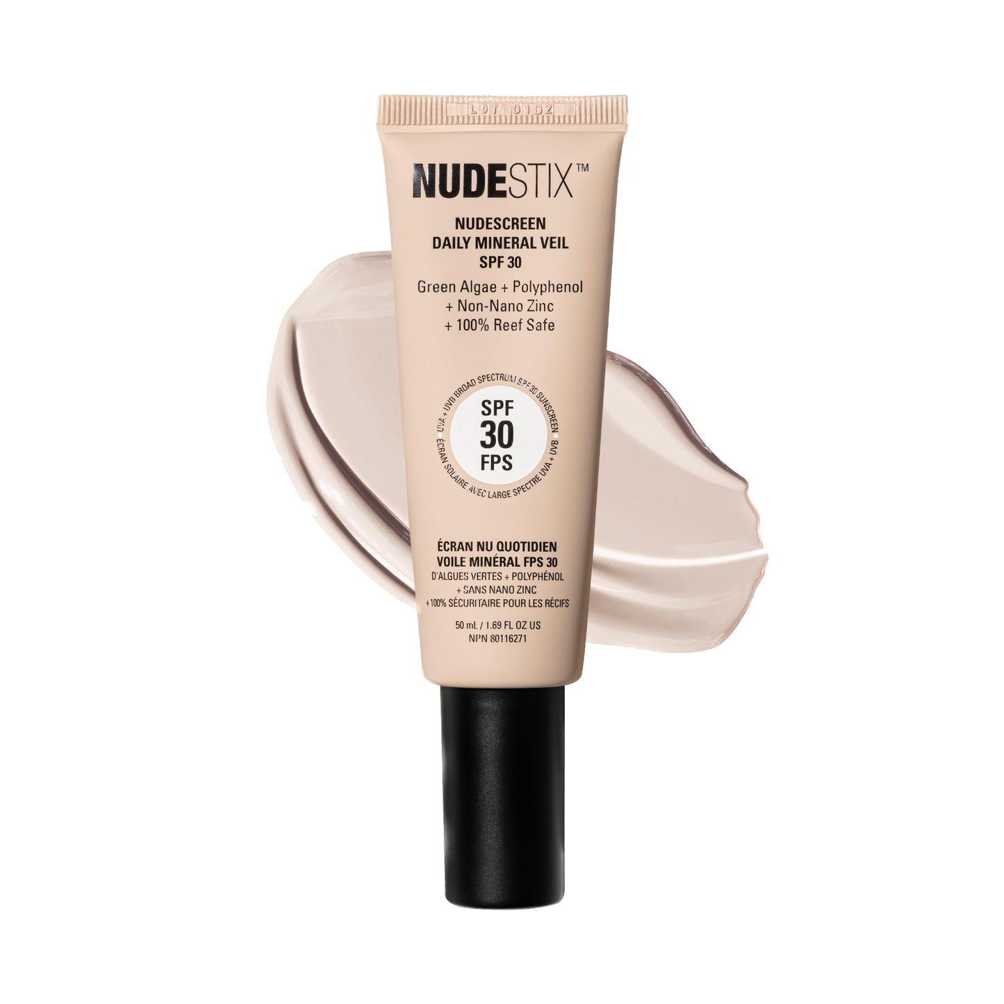 Nudestix Nudescreen Daily Mineral Veil SPF 30 – Lightweight Tinted Mineral Sunscreen with Zinc Oxide for UVA/UVB & Blue Light Protection | Vegan, Reef-Safe, Oil-Free Moisturizer & Primer - Cool