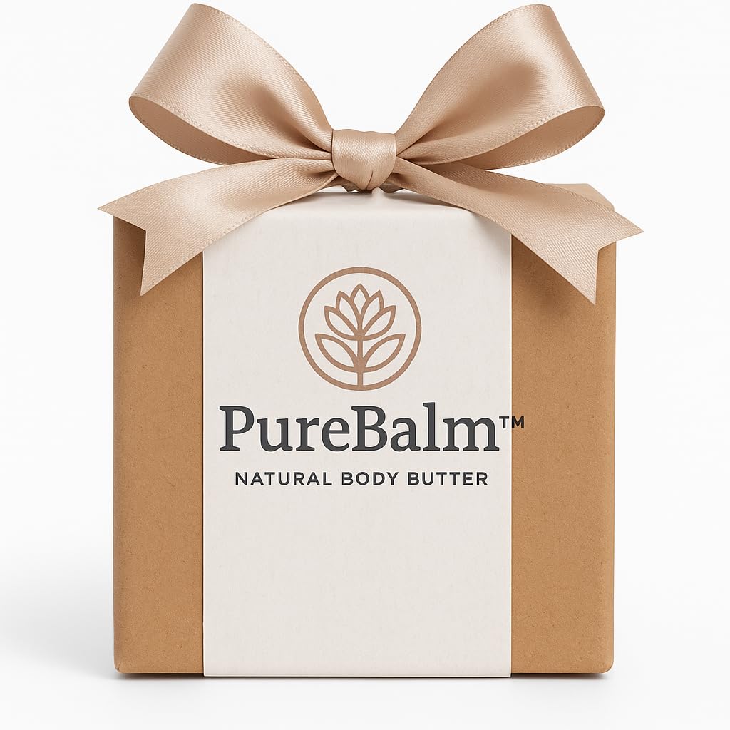 PureBalm™ Natural Body Butter with Turmeric - Deep moisture for Dry Skin - Shea Butter, Coconut Oil & Palm Kernel Seed Oil - 8oz
