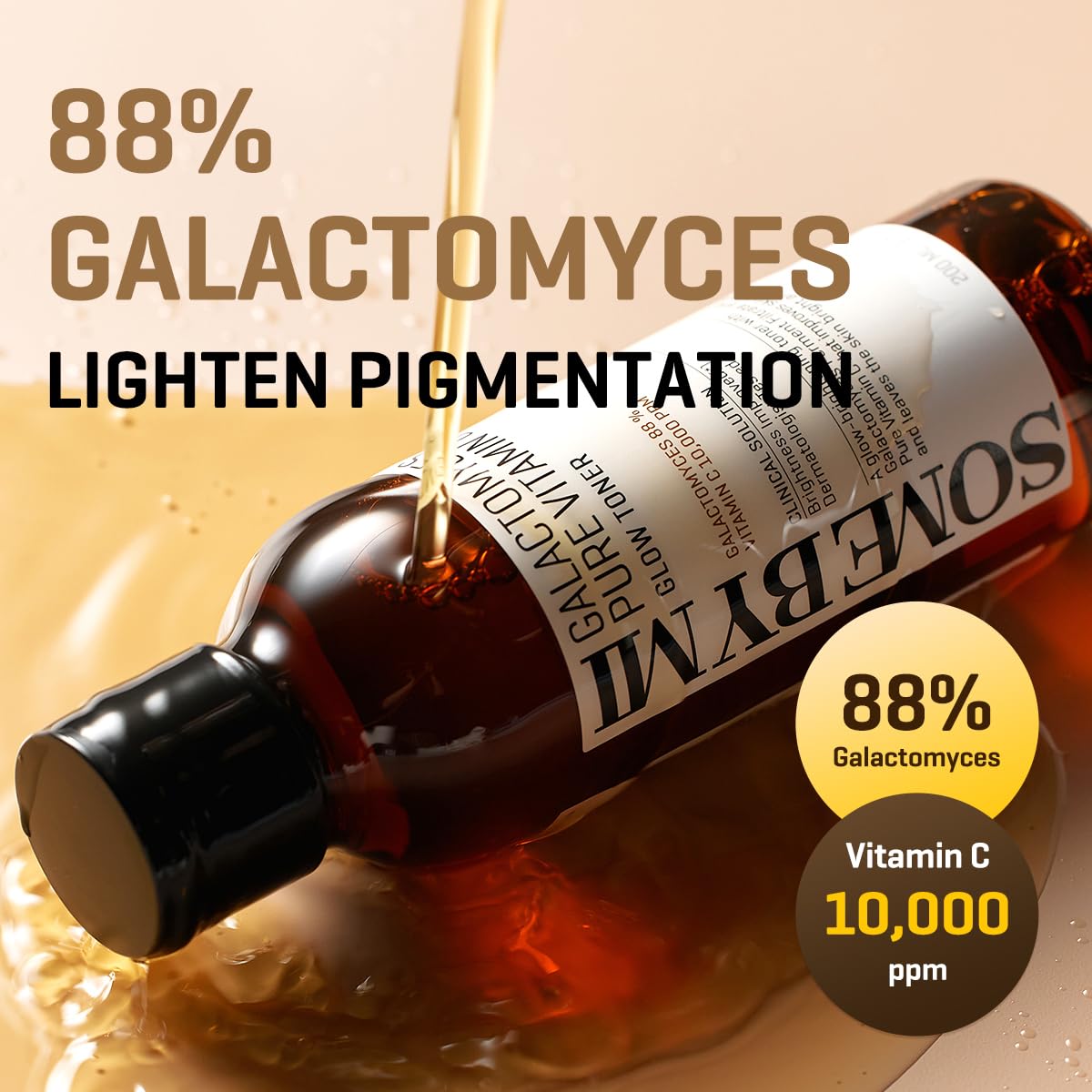 SOME BY MI Galactomyces Pure Vitamin C Glow Toner - 6.76Oz, 200ml - Korean Daily Vitamin C Face Toner for Skin Brightening - Glass Skin Routine with Skin Texture, Elasticity Care - Korean Skin Care