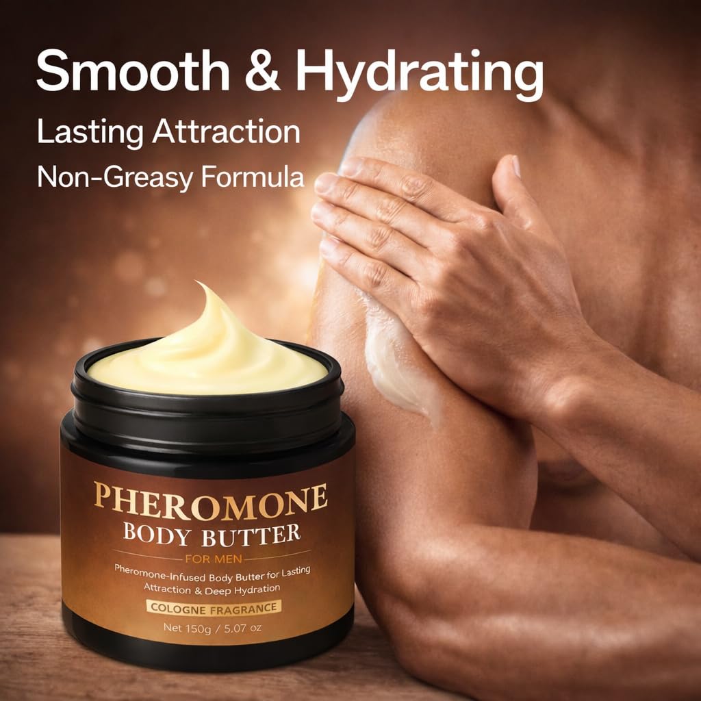 VOSETOKELA Pheromone Body Butter for Men, Cologned Skin Body Cream with Shea Butter, Cocoa Butter & Coconut Oil, Non-Greasy, Long-Lasting Scent, Alcohol-Free, Vegan, 5 oz (1 pack)