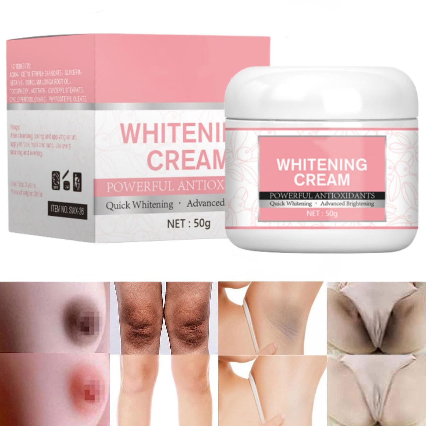 Crema Reparadora Para Manchas Oscuras 50ml, Crema íntima para mujeres, Adecuado para varias áreas como cara, axilas, cuello, zona privada ﻿