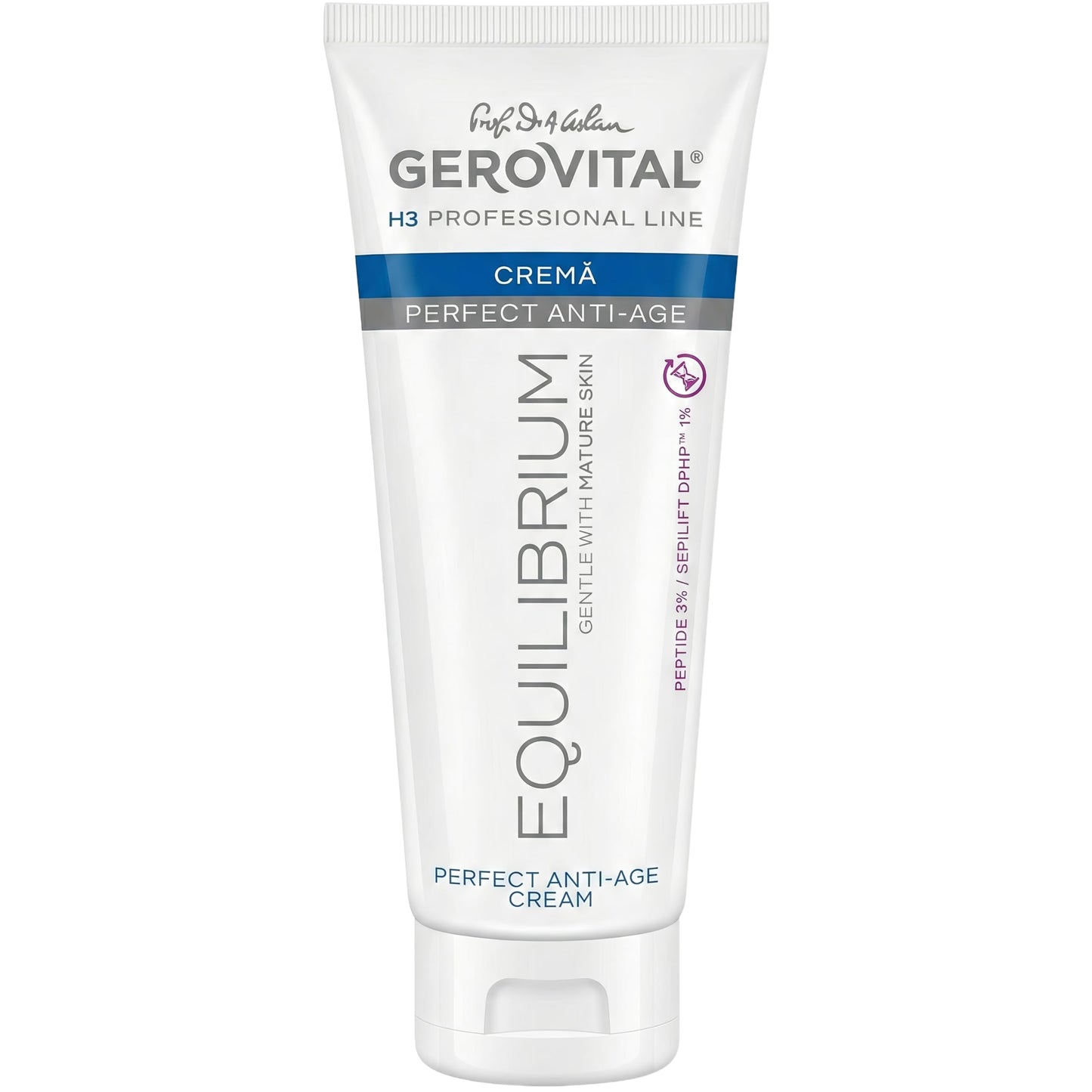 Gerovital EQUILIBRIUM - Perfect Anti-Age Professional Face Cream with Hyaluronic Acid | Regenerating and Restructuring | Anti-Aging |Anti-Wrinkle | Moisturizing - 200 ml