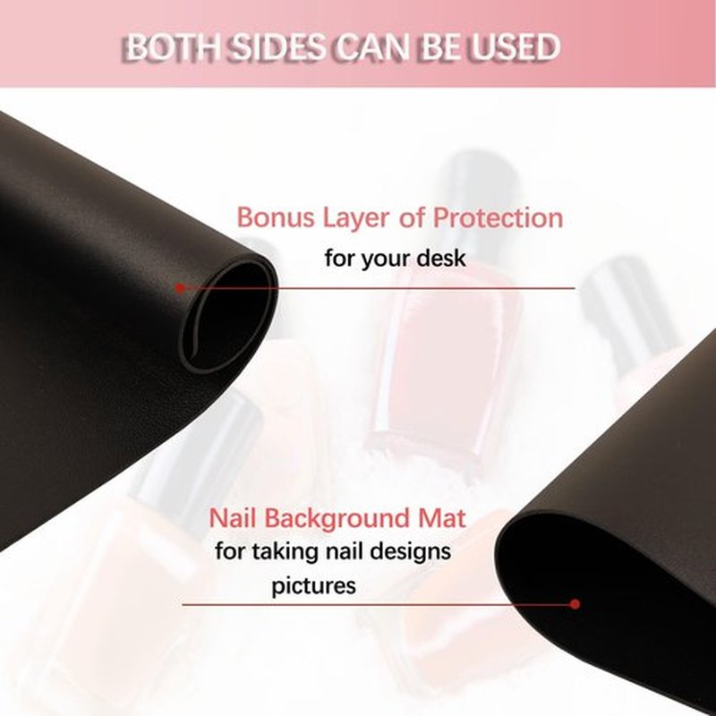 Arm Rest for Nails Tech with Nail Table Mat,Microfiber Leather Nail Hand Rest, No Installation Required Manicure Hand Rest Stand Nail Art Accessories Tool for Nails Tech(Black)