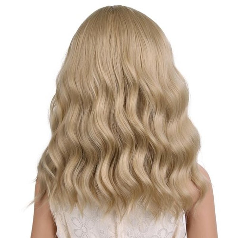 DUDUWIG Blonde Wig for Kids Girls Short Curly Wig Blonde Wigs for Dress Up Party Cosplay Synthetic Wigs Hairnet Include