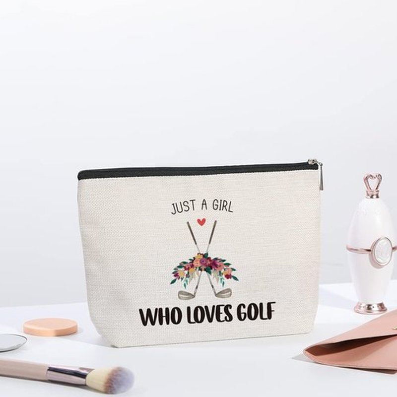kdxpbpz Golf Gifts Makeup Bag Golf Team Gifts for Golf Lover, Inspirational Gifts for Women Sports Enthusiasts Golfer, Friendship Birthday Gifts for Her Female Friend