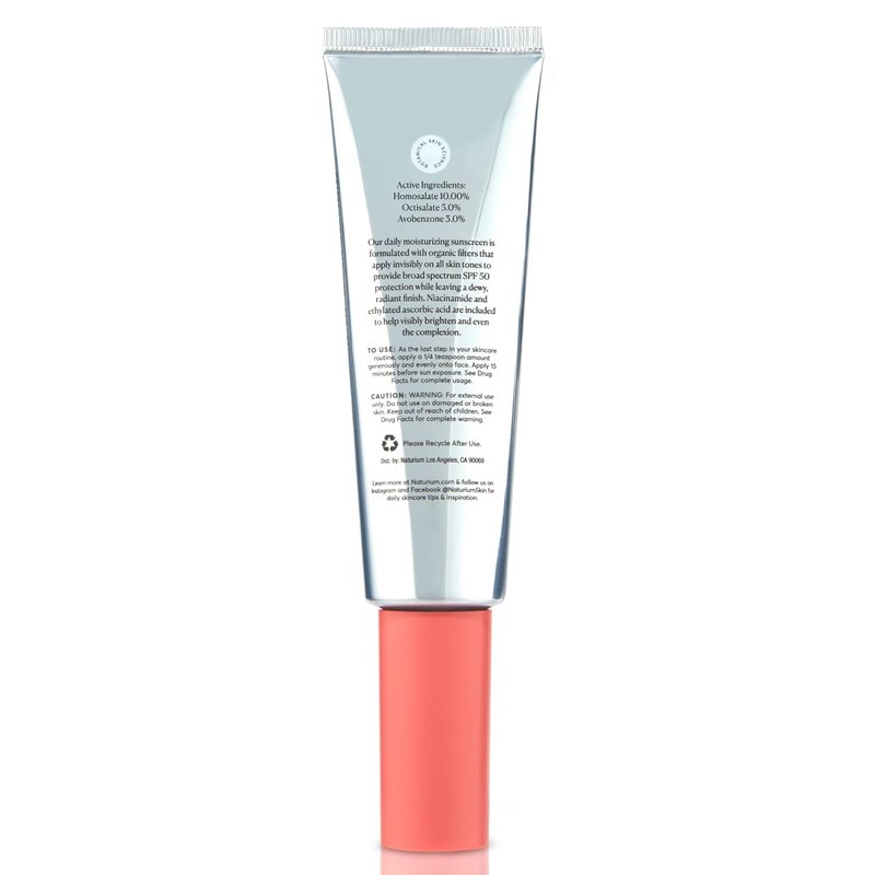 Naturium Dew-Glow Moisturizer SPF 50 - Daily Sunscreen & Face Primer | 1.7 oz, Dewy Finish