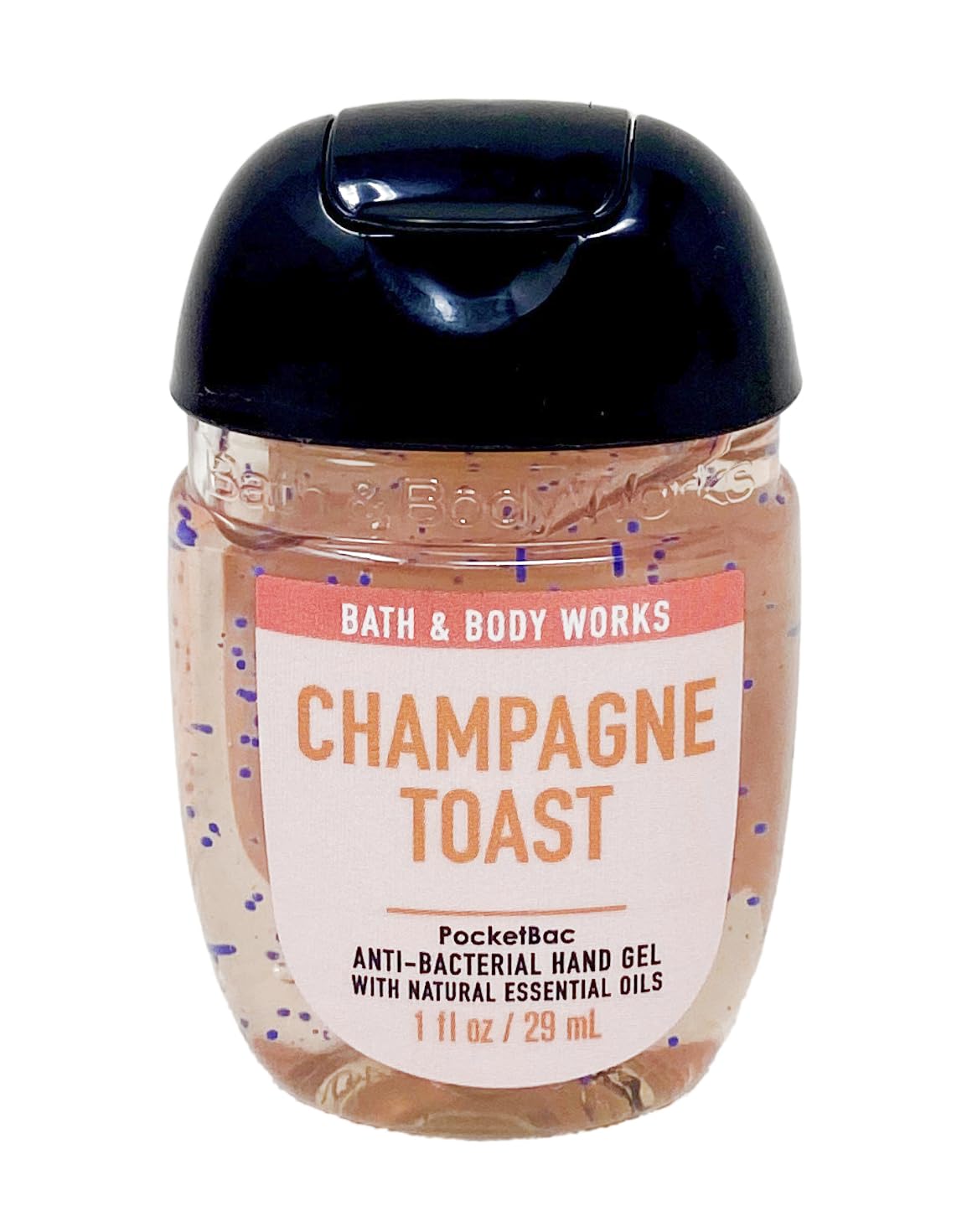 Bath & Body Works Champagne Toast - Duo Gift Set Travel Size - Hand Cream and Hand Gel Sanitizer With a Himalayan Salts Springs Sample Soap.