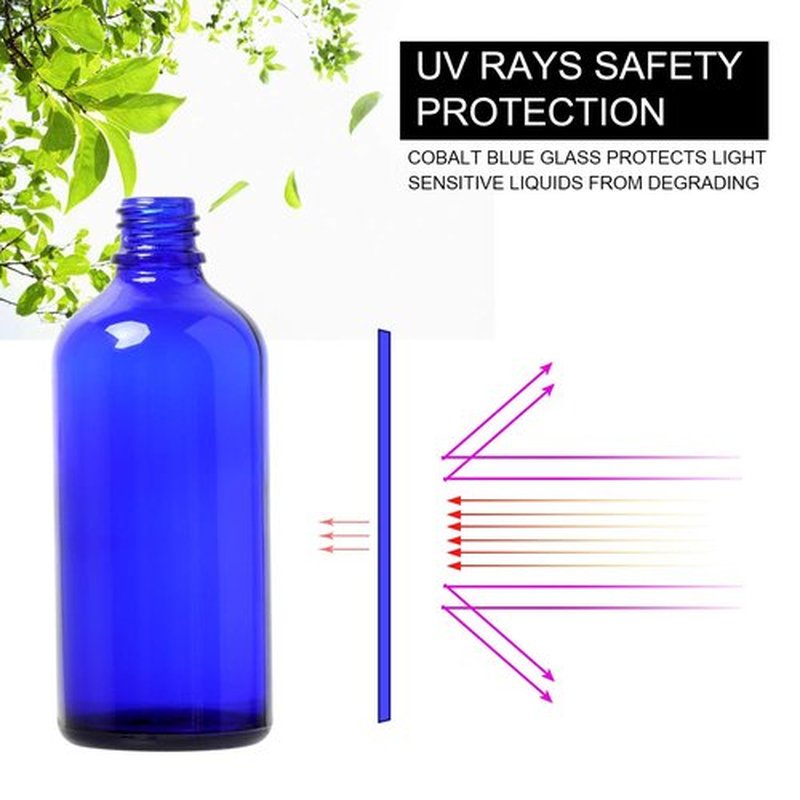 Hydior Glass Spray Bottles for Essential Oils, 3.4oz Empty Small Fine Mist Spray Bottle 2 Pack