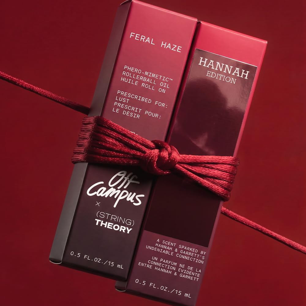 STRING THEORY x Off Campus - Hannah - Women's Pheromone Roll On Perfume Oil - Spicy & Sweet Vanilla Amber Boozy Gourmand Musk - Dark Rum, Vanilla, Tonka Bean - Lasts 3 Hrs Long - Phero-Mimetic Perfume