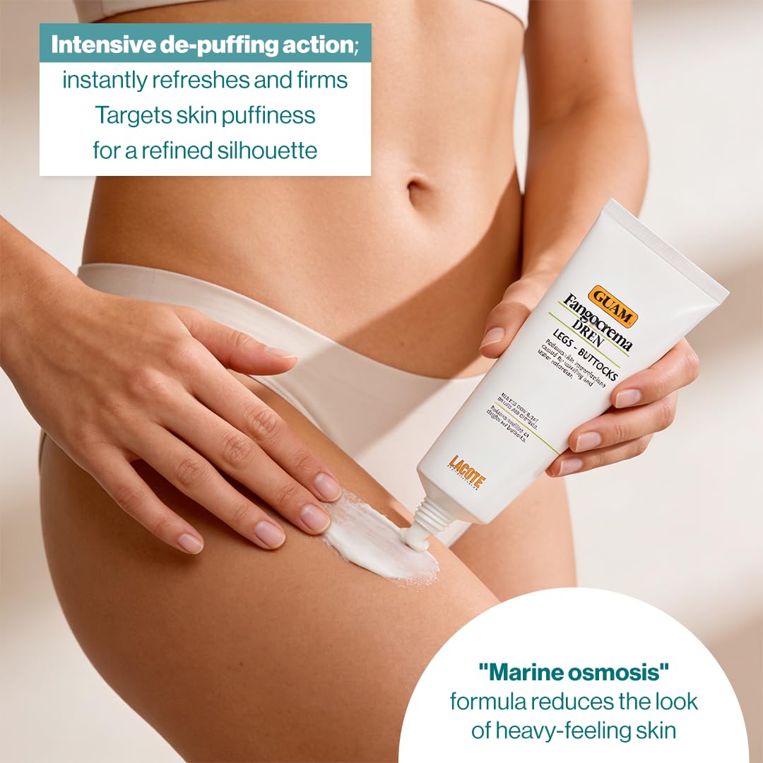 GUAM DREN, Reshaping Draining Seaweed Mud Body Cream against Swelling and Water Retention, 200ml | By Guam Beauty