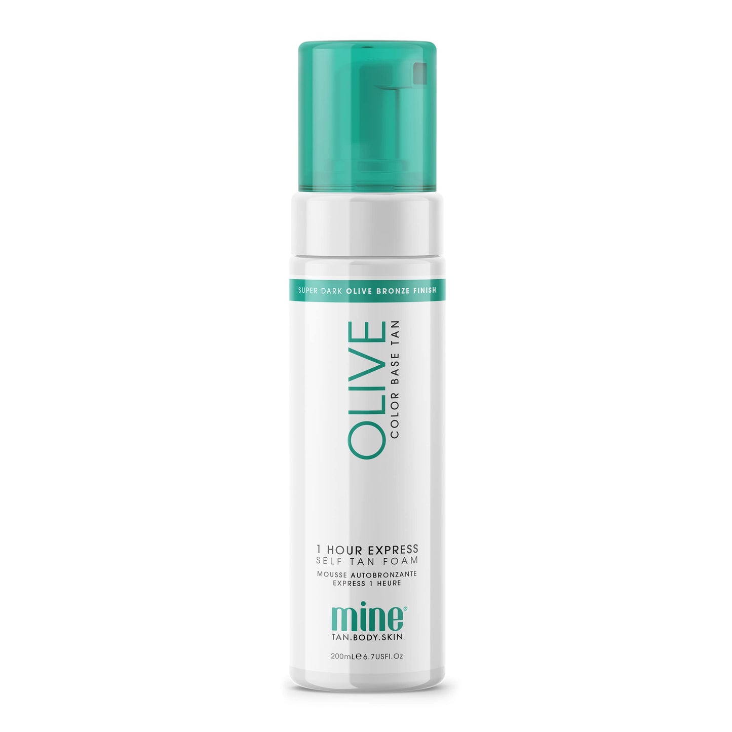 Minetan Self Tan Foam | Olive - 1 Hour Express, Best Sunless Tanning Mousse for a Dark Bronze Finish, Face & Body Fake Tanner, Ultra Hydrating Glow, Vegan & Paraben Free, 6.7 Fl Oz