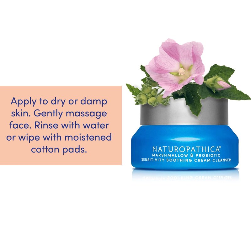 Marshmallow Root & Probiotic Gentle Cream Cleanser - Sensitive Skin | Travel Size 0.5 oz