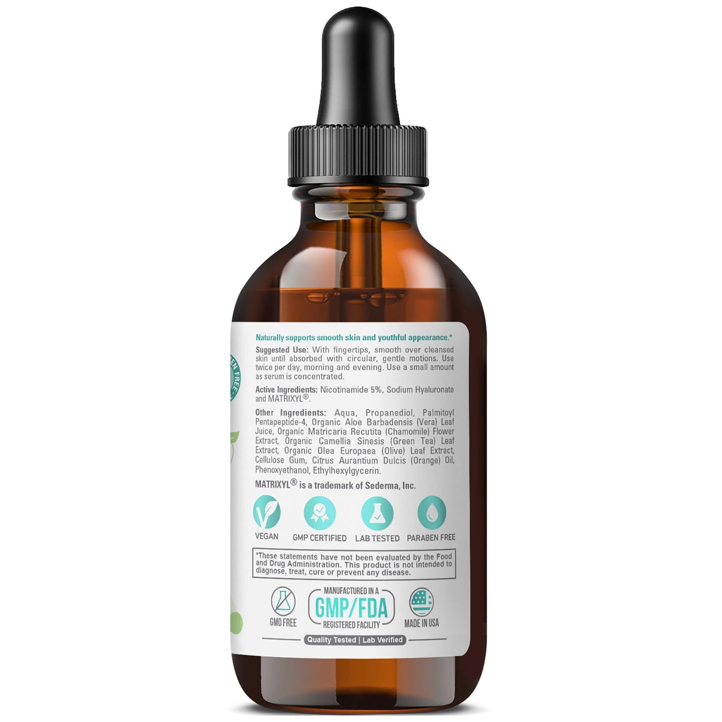 biophix B-3 Nicotinamide Age-Defying Liquid Serum 2 oz - Hyaluronic Acid - Matrixyl ® - Supports Skin Health - Healthy Aging