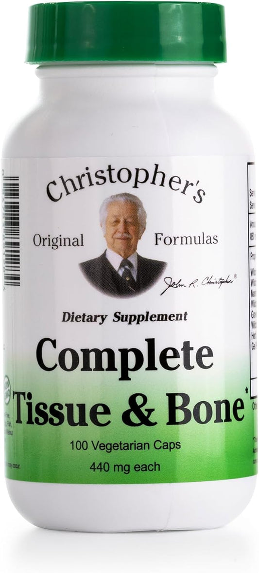 Complete Tissue & Bone Formula - Herbal Support for Bones & Connective Tissue | 100 Veg Caps