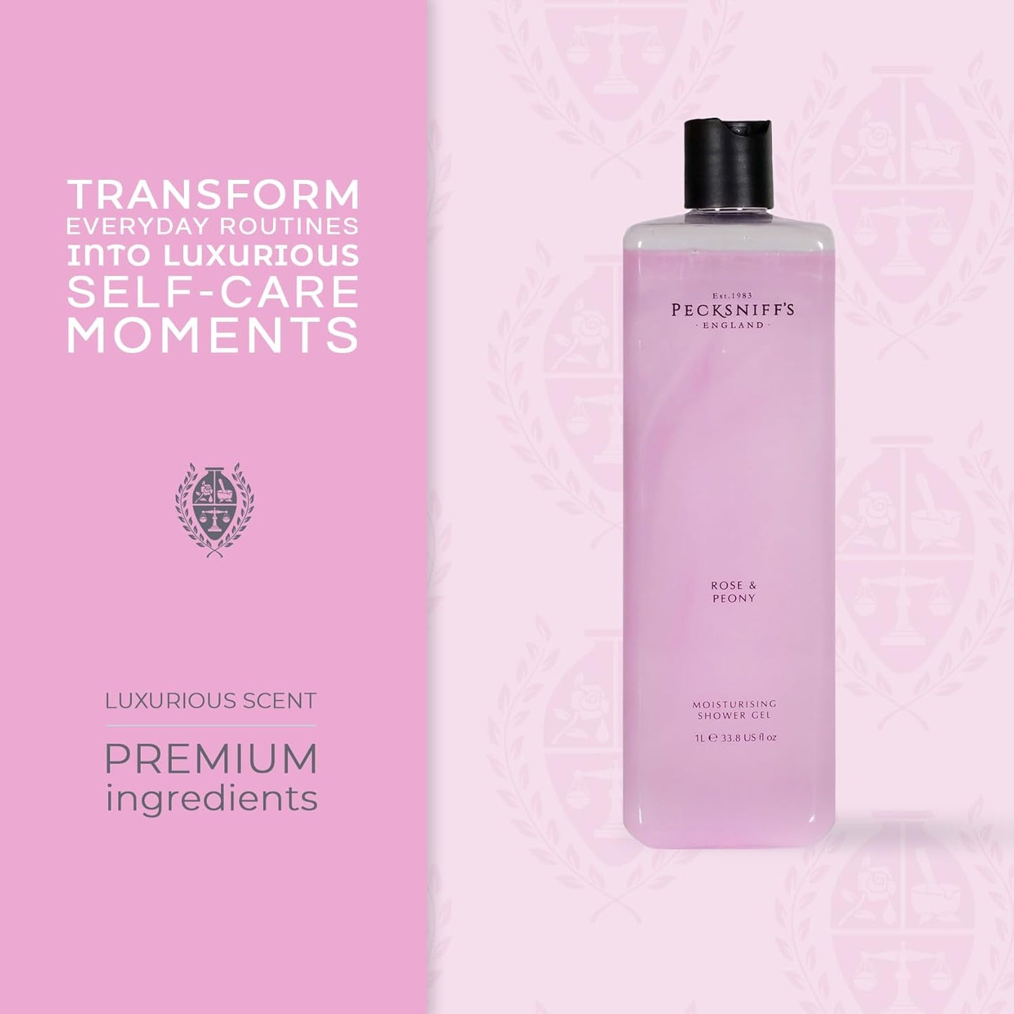 Sandalwood & Vanilla Shower Gel 750ml - Pecksniff's Classic Moisturizing Formula