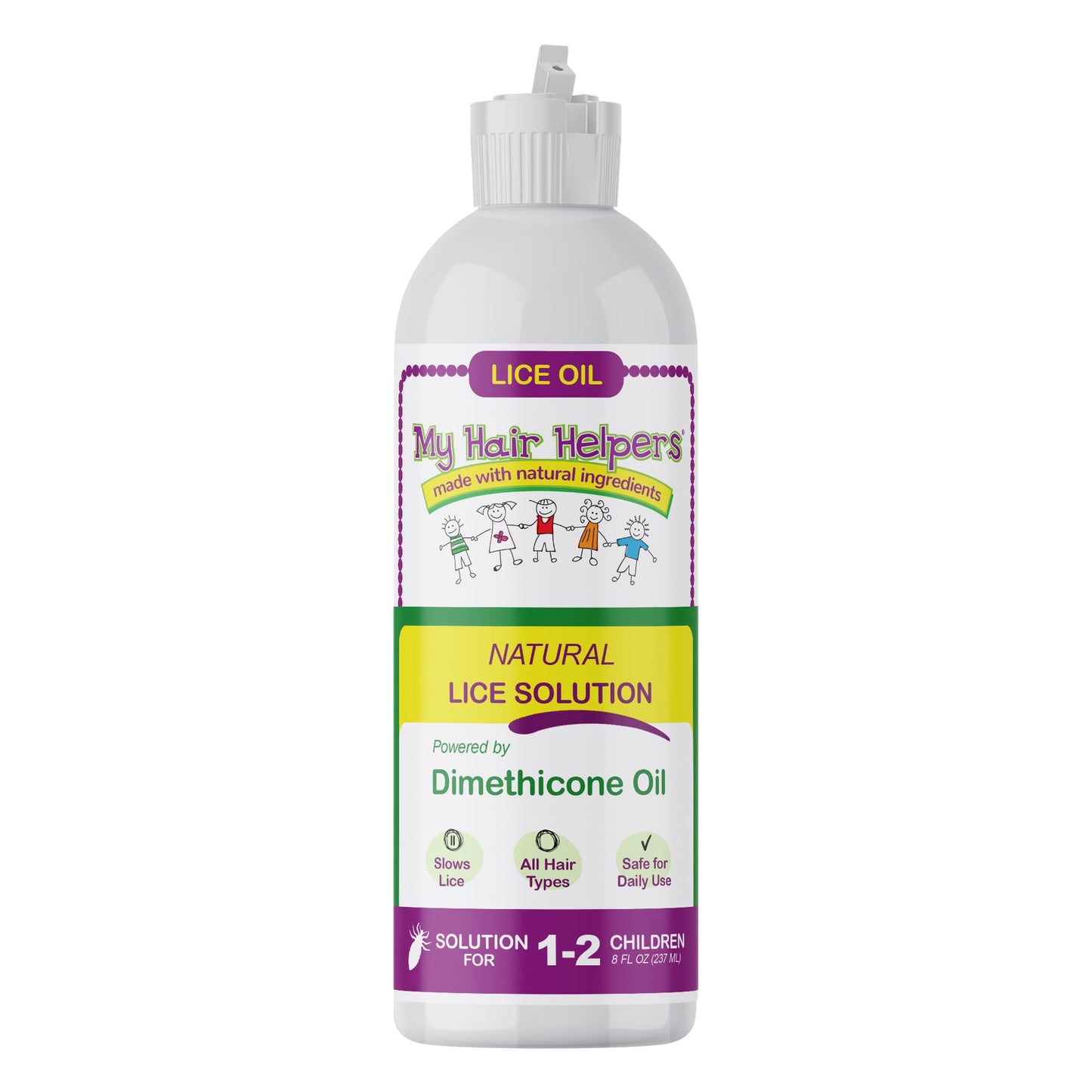 My Hair Helpers Unscented Dimethicone Oil Lice Treatment, 8 fl Ounces