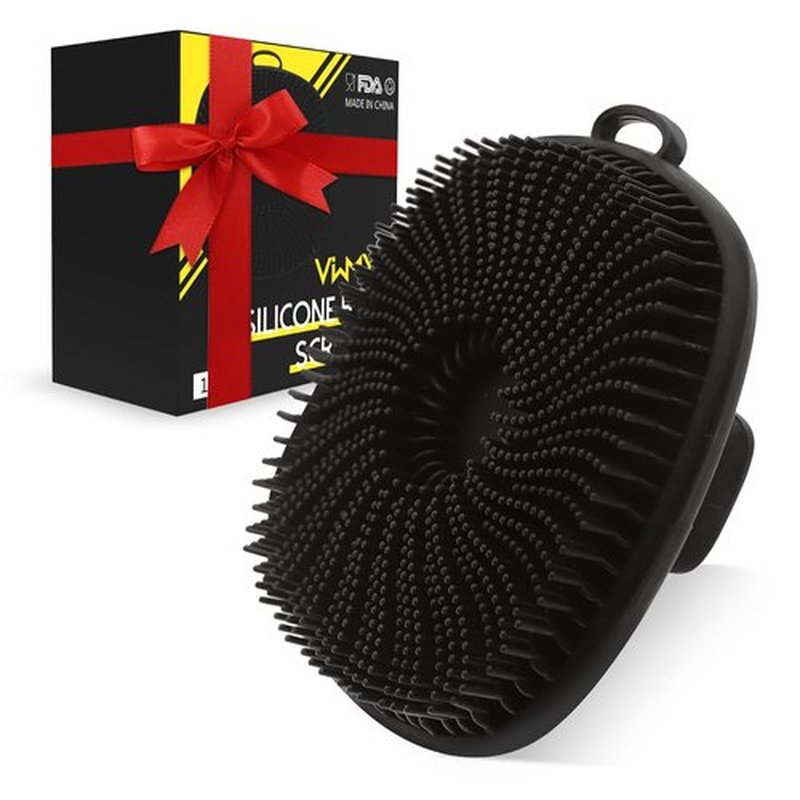 VWMYQ Silicone Body Scrubber for Men, New Upgrade Richer Foam and Effective Cleaning, Premium Silicone Scrubber with Ergonomic No-Slip Handle, Long-Lasting & Easy to Clean, Body Exfoliator Scrubber