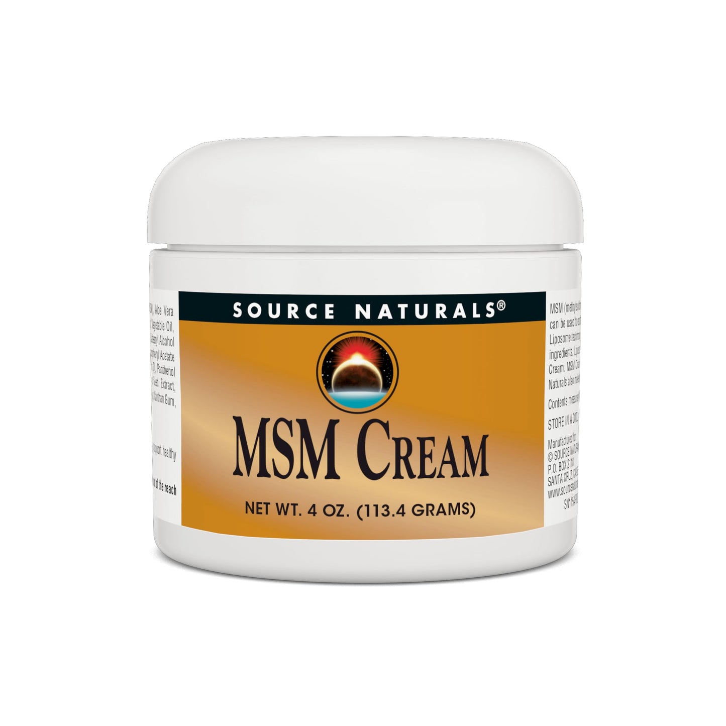 Source Naturals MSM Cream, 4 ozs