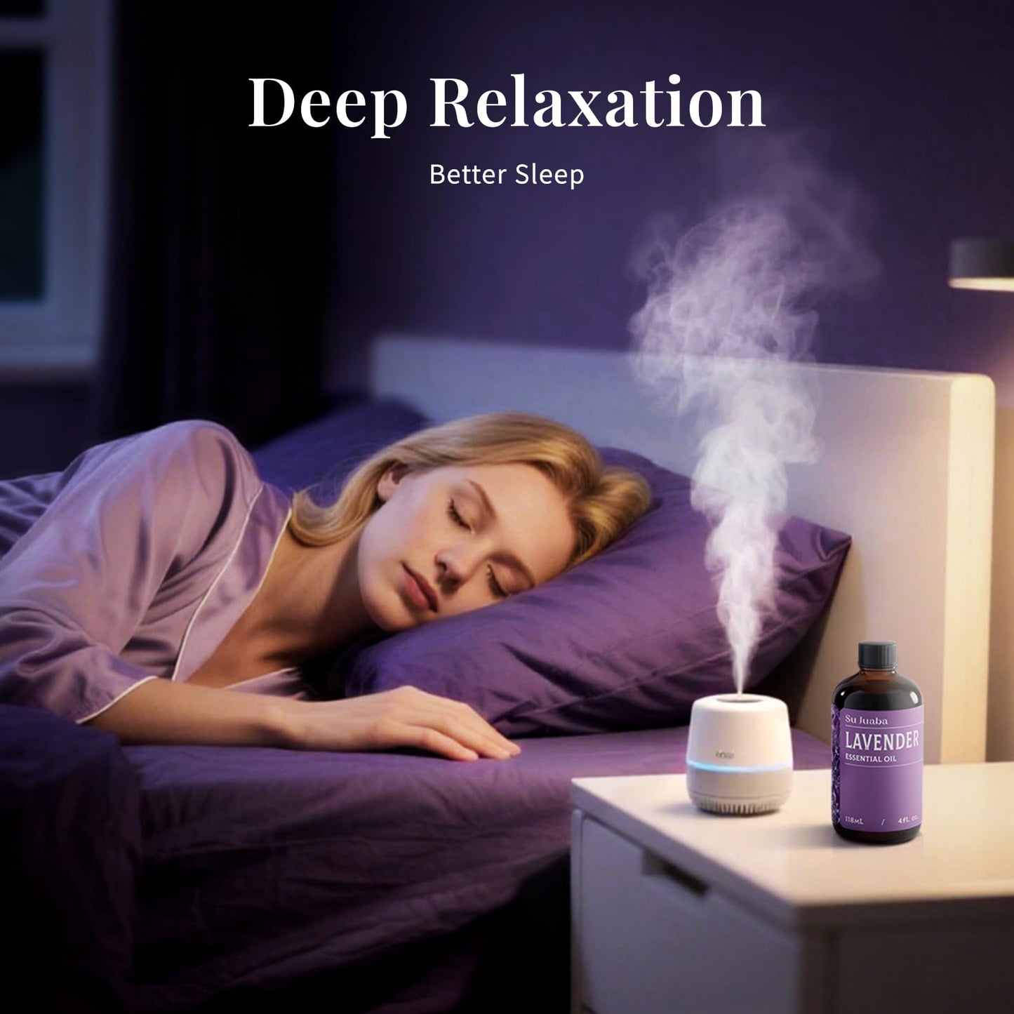 SU JUABA Lavender Essential Oil for Aromatherapy, Sleep & Relaxation
