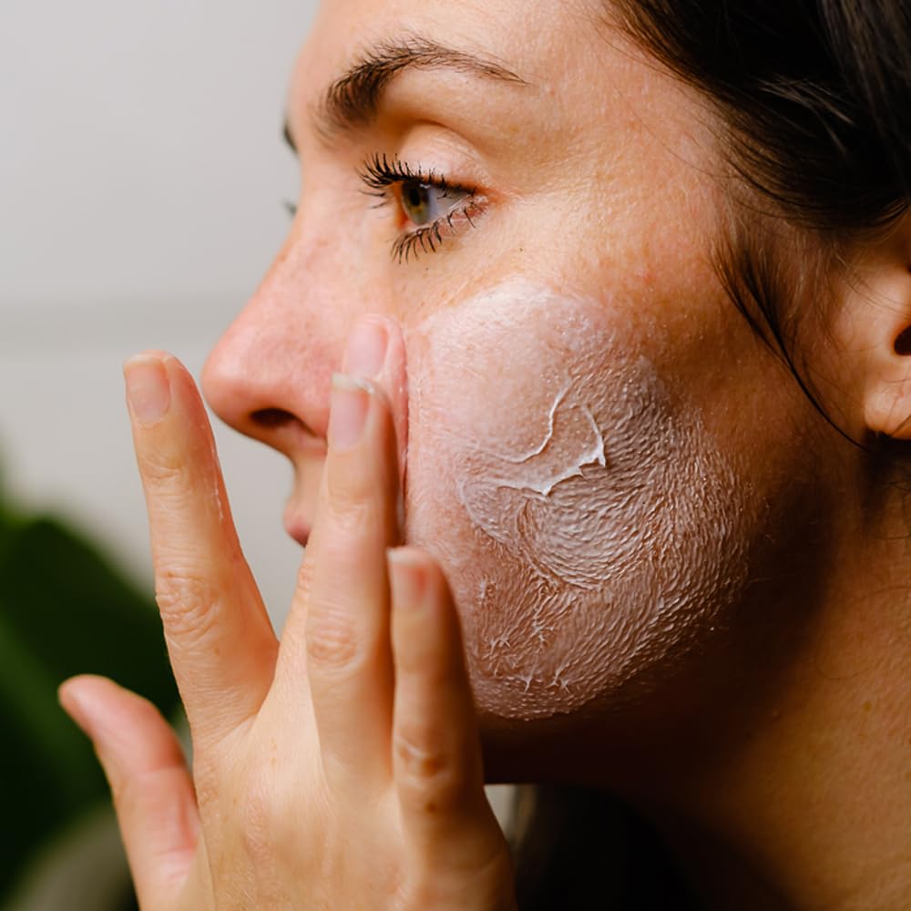 Urban Veda Purifying Exfoliating Face Scrub | Acne Face Wash Scrub with Neem Oil | Oil Cleanser Facial Scrub with Witch Hazel | Tea Tree Oil Exfoliator | Purifying Exfoliating Facial Polish|4.2 Fl oz