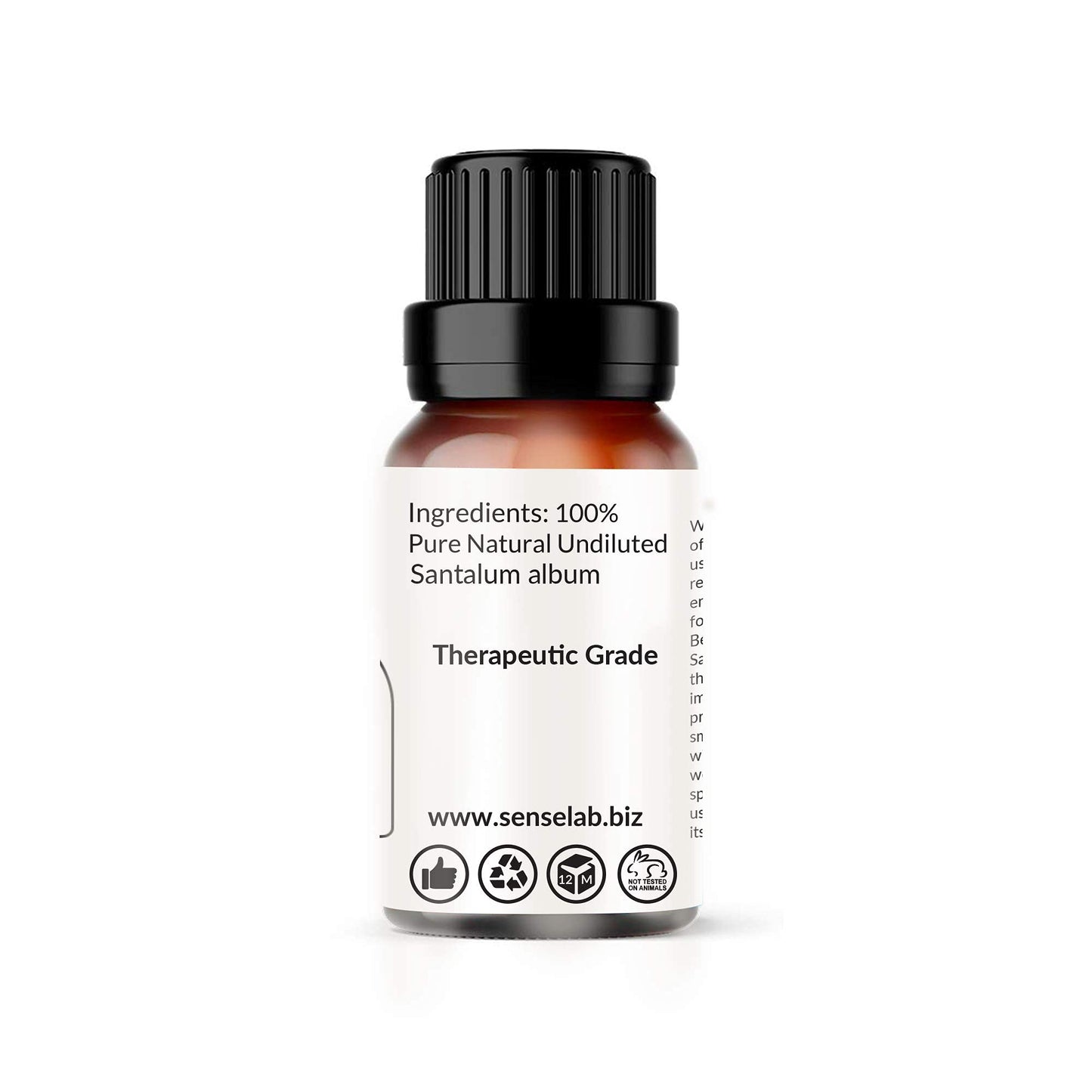 SenseLAB Indian Sandalwood Essential Oil - Wellness and Relaxation - Fragrance Oil - 100% Pure Extract Therapeutic Grade Sandalwood Oil for Aromatherapy Diffuser (10 ml)