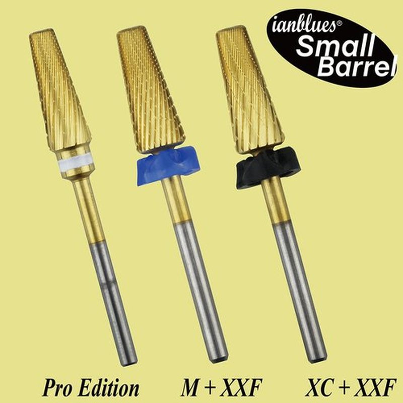 ianblues Multi-function 5 in 1 Nail Drill Bit, Mixed Sizes Edition, Cross Cut, Professional E-File for Manicure Drill Machine, 2 Way, Shank 3/32” (XC + XXF)