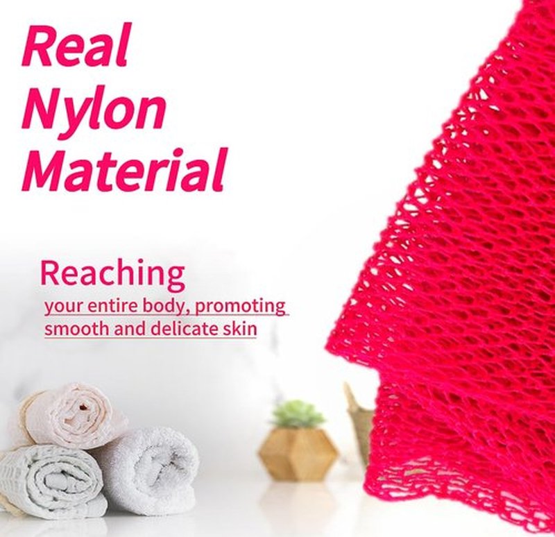 SPMKTBOZAI African Net Sponge Authentic, African Exfoliating Sponge Real African Net Black Owned, African Bath Sponge Back Scrubber, Body Exfoliator Shower Bath Accessories (Rose Pink)