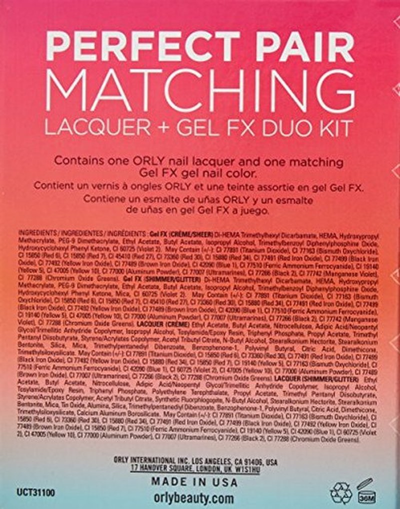 Orly Perfect Pair Matching Lacquer and Gel Duo Kit, Glowstick