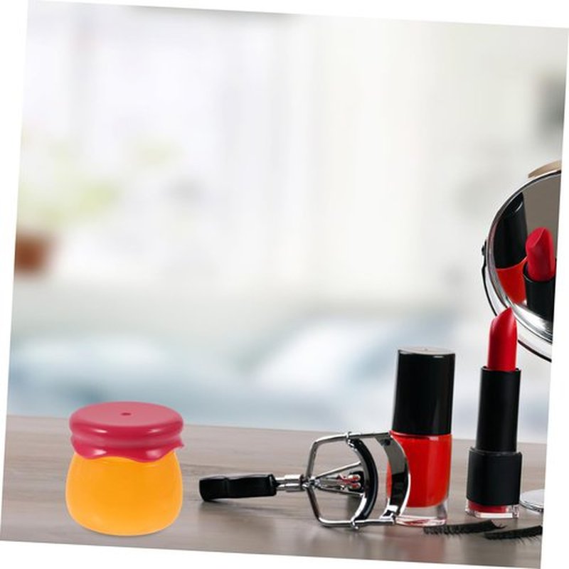 Mikinona Empty Lip Mask Bottles Sample Containers Lip Balm Cosmetic Jar Lip Gloss Container Refillable Cosmetic Container Small Jars with Lids Buttercream Makeup Container Sub Jar Abs Red