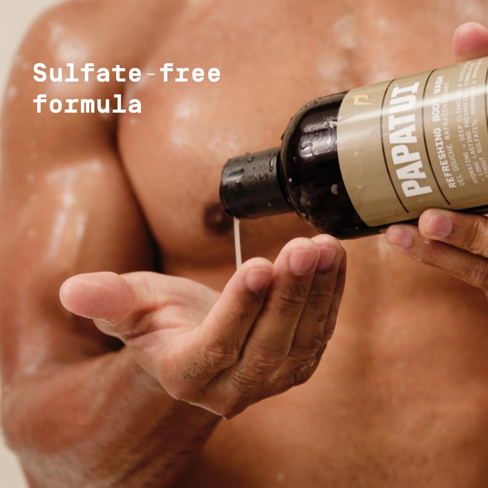 PAPATUI by Dwayne Johnson Refreshing Exfoliating Body Wash for Men | Hydrating & Made with Coconut Oil | Vanilla Shea | 18 oz (Pack of 3)