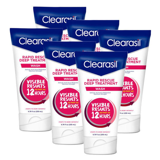 Clearasil Ultra Face Wash - Daily Acne Treatment | 6.78 oz (Pack of 6)