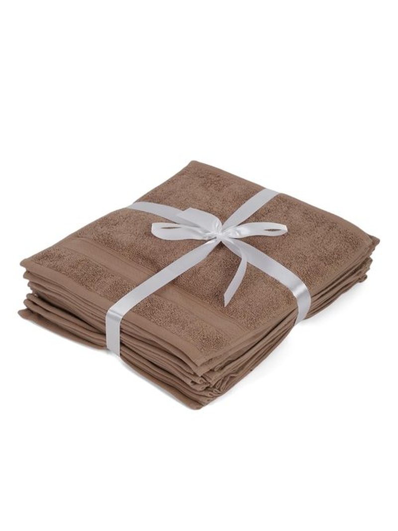 Casa Lino 24 Pack Wash Cloths Set, (12" X12) 100% Cotton wash Cloths, wash Cloths for Your face and Body, Highly Absorbent & fingertip Soft wash Cloths for Your face and Body, Brown