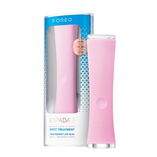 Foreo ESPADA 2 LED Light Device - Blemish Treatment Skincare Device - Medical-grade Silicone - Scar Treatment for Face - Pimple & Blemish Removal - Pearl Pink
