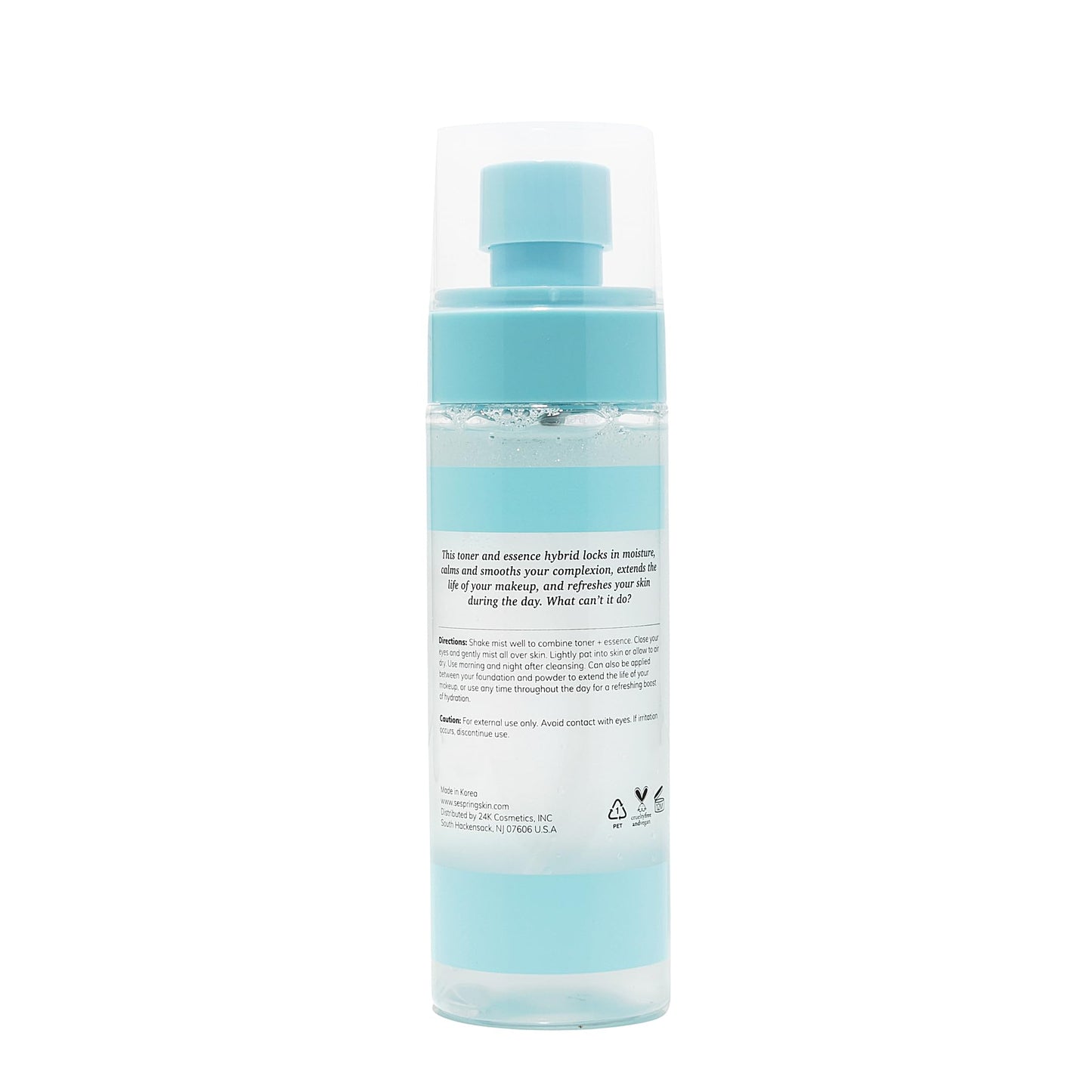 SESPRING 2-in-1 Moisture Lock Mist, Facial Toner & Essence, Korean Skin Care, Formulated with Camellia and Lotus, Korean Toner, Clean Beauty, Vegan, Cruelty Free, and Paraben Free (4.05 Fl Oz)