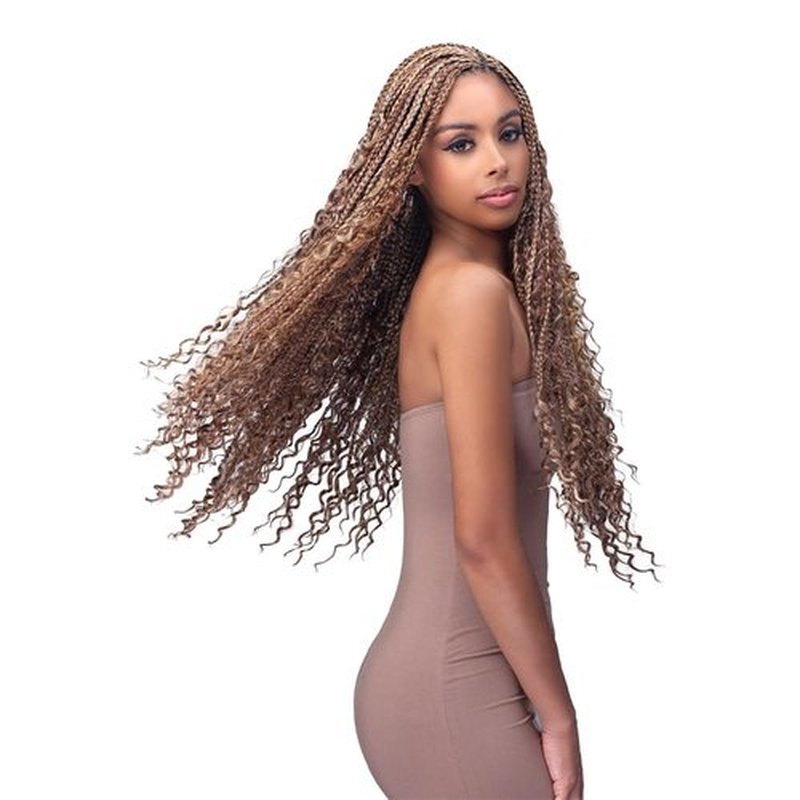 BOBBI BOSS Pre-Looped Crochet Braid 3X BOHO BOX BRAIDS 24" (3-Pack, T1B/BG/RED)