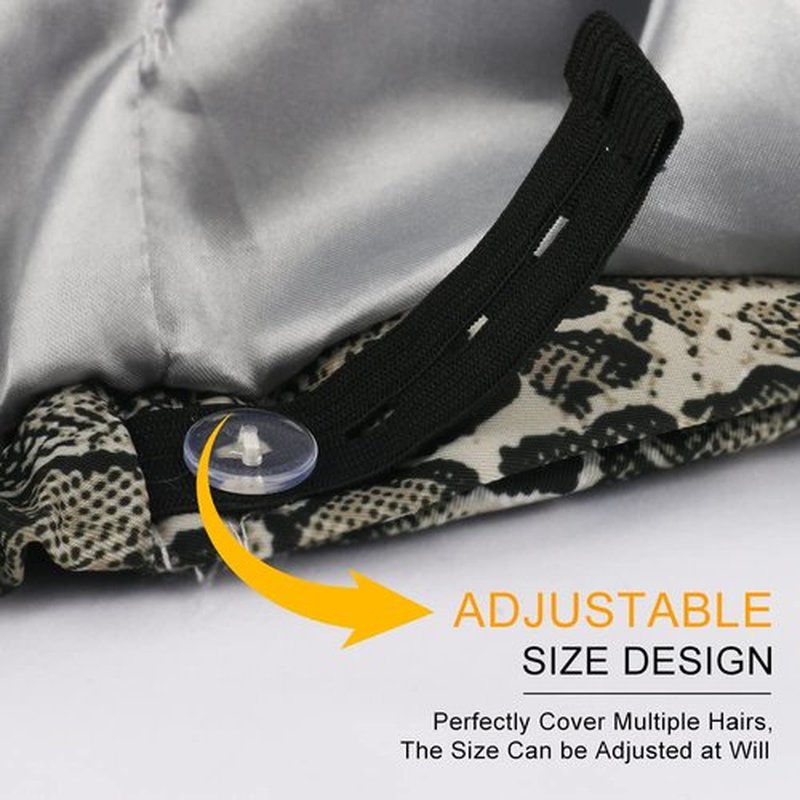 4 pieces of Oome Shower Cap, Improved Design High-Quality Shower Cap for Women, Lightweight,100% Waterproof, Reusable bonnets for black women. (Black Panther+Powde Point+Blue Panther+Snakeskin)