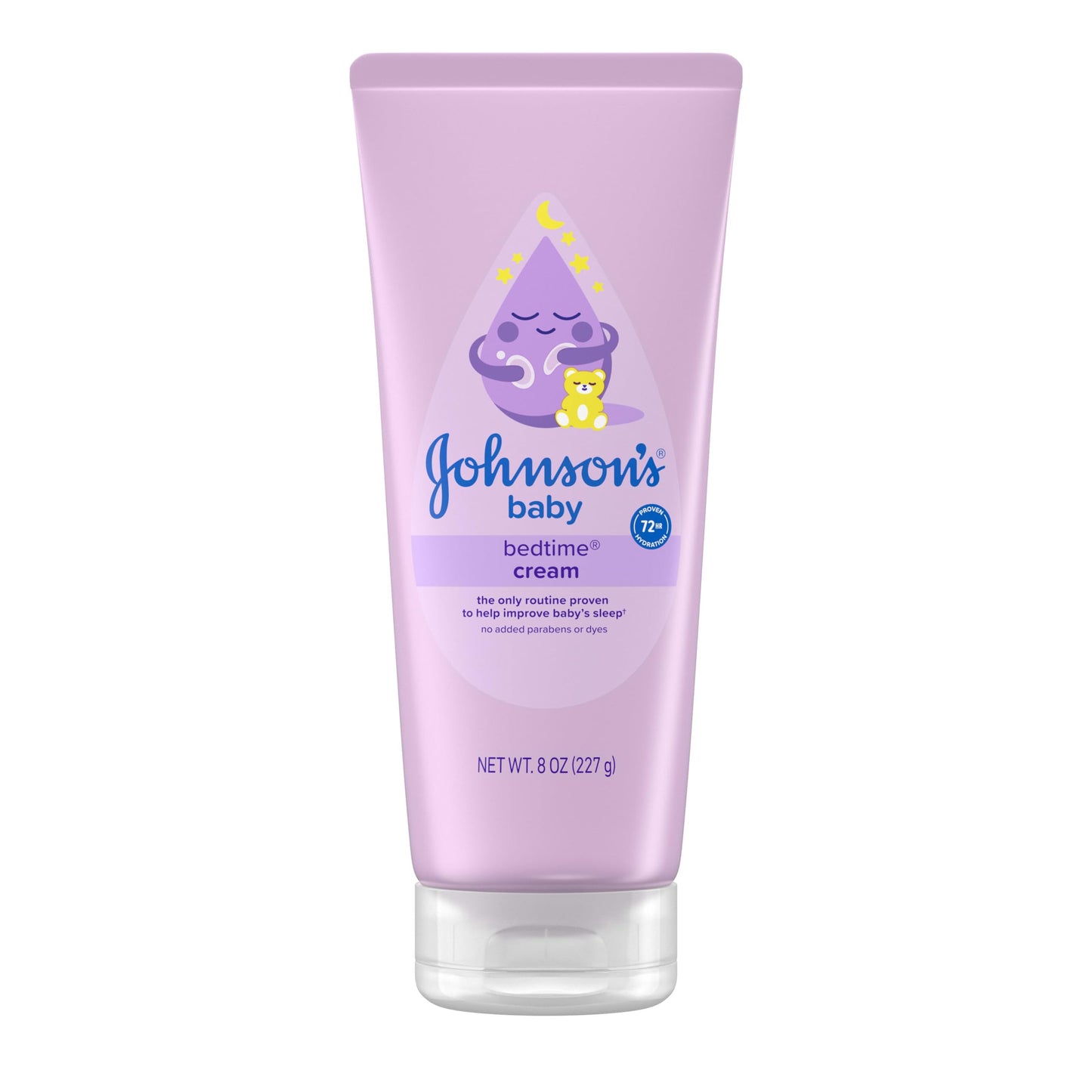 Johnson's Baby Bedtime Cream with Soothing NaturalCalm Aromas, Baby Cream with Calming Aromas, Soothing and Relaxing Scent, No Added Parabens & Dyes, 8 oz