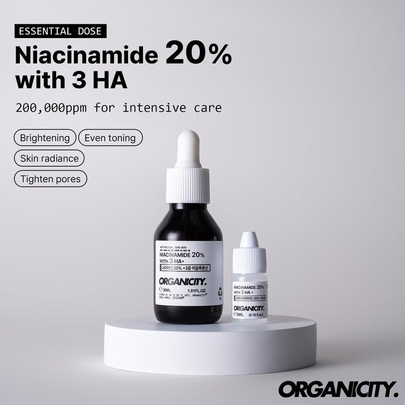 Niacinamide 20% Serum with Hyaluronic Acid | Pore Minimizer & Moisturizer for Even Skin Tone, 1.01 Fl Oz