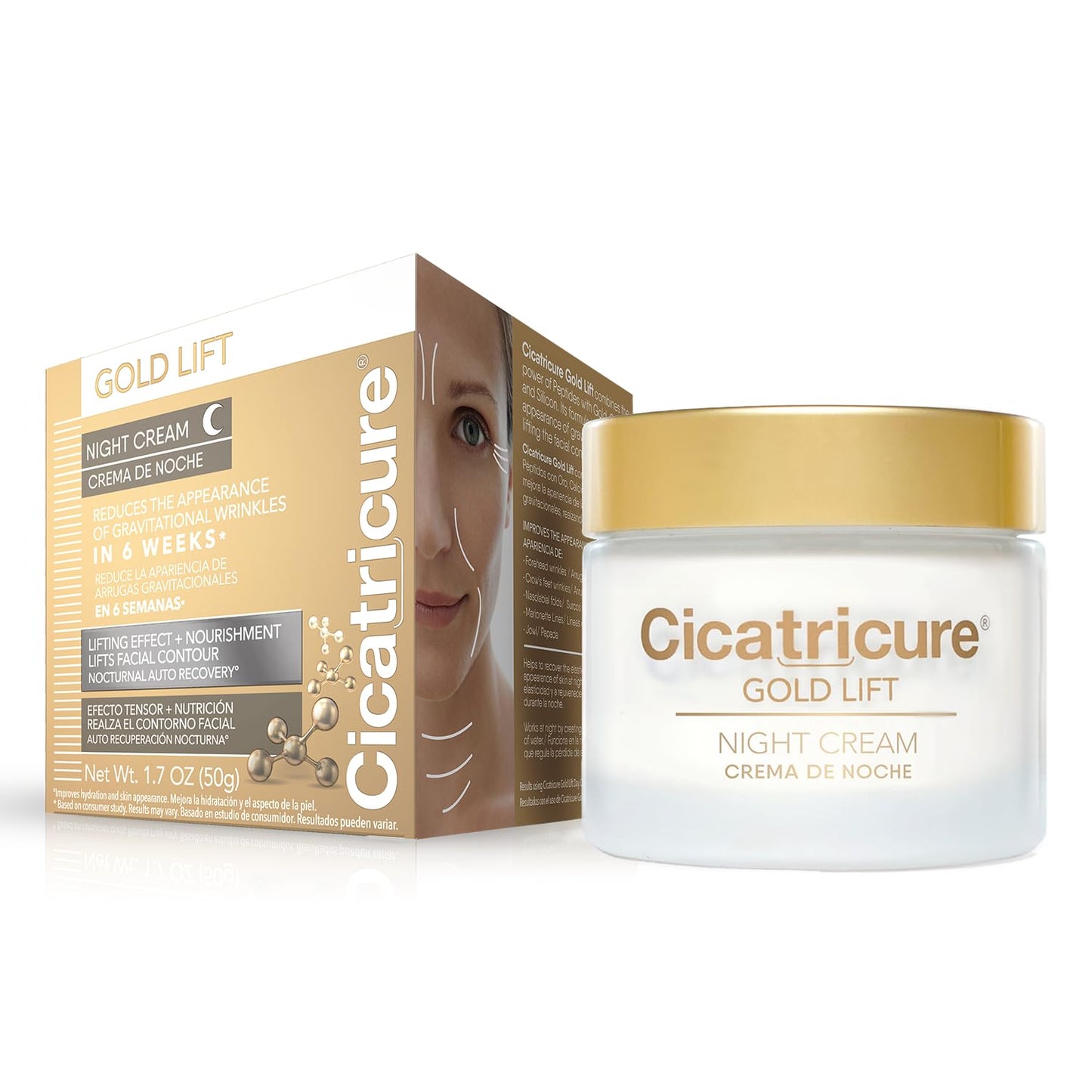 Cicatricure Gold Lift Night Cream, Lifts & Tightens Skin, 1.7 oz