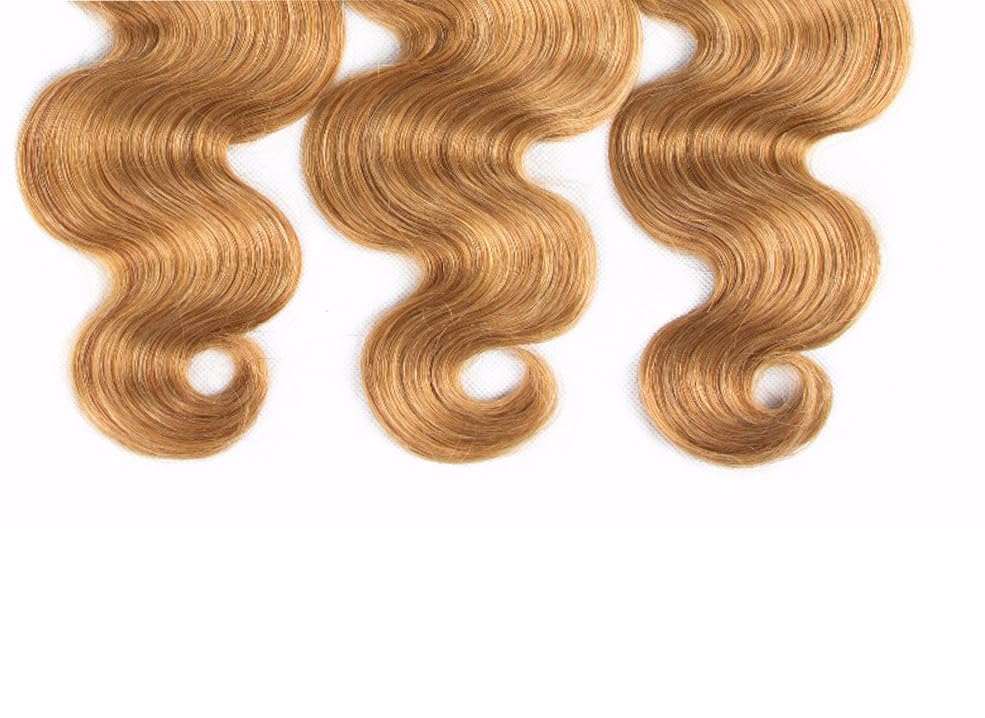 Blonde Bundles Human Hair Honey Blonde Body Wave Bundles 22 22 Inch Color #27 Human Hair Bundles Peruvian Golden Blonde Body Wave Bundles Hair Weave 200g