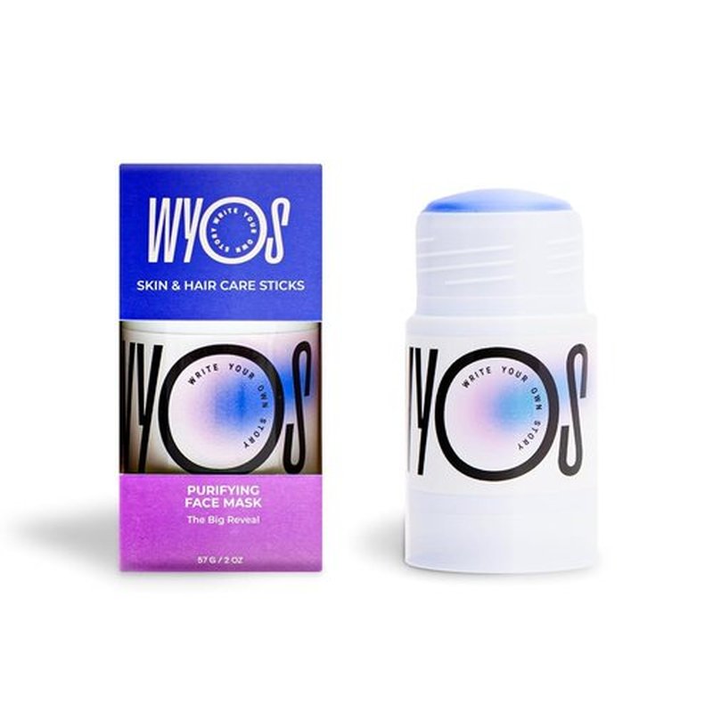 WYOS Clay Face Mask Sticks 2 Pack, Travel Friendly, Leak Free, No Mess, Purifying Deep Pore Cleansing White Clay Treatment, Antioxidants, Vegan, Cruelty Free, Clean Formula, Sulfate Free, Paraben Free