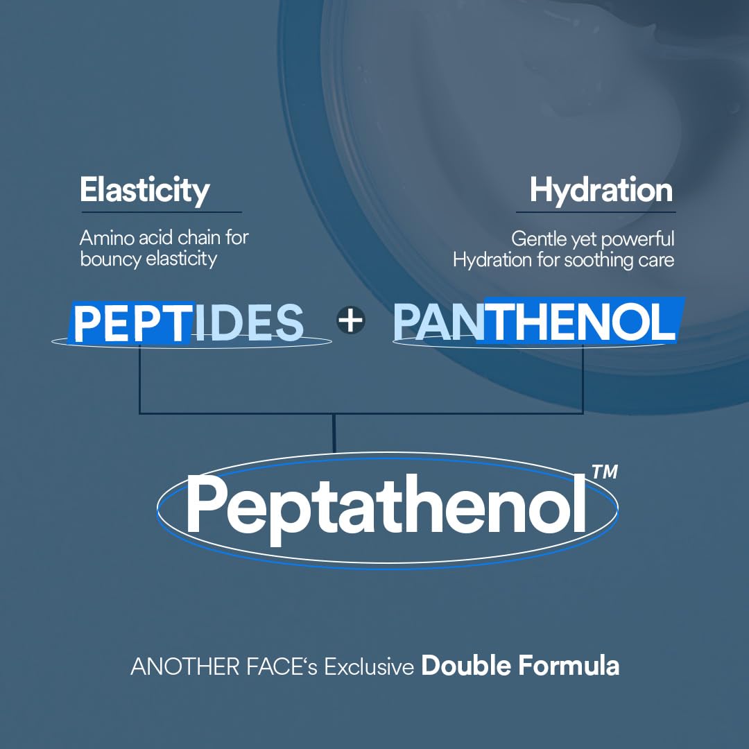 ANOTHERFACE PEPTATHENOL™ Aqua Balance Cream 1.69 Fl Oz, Peptide Moisturizer for Firm Skin, Ceramide Repairing Barrier for Anit-Aging, Hyaluronic Hydrating for Dry Skin, Vegan, Korean Skin Care
