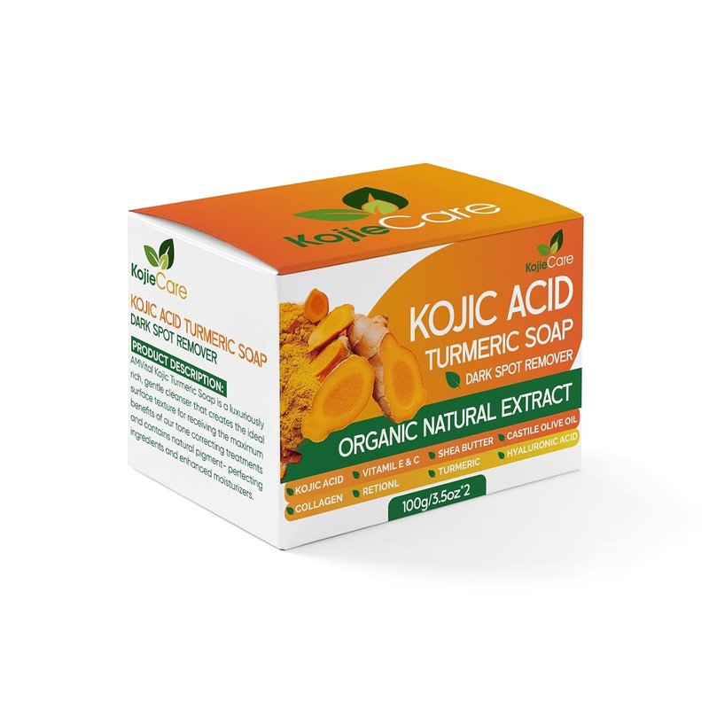 Kojic Acid Turmeric Soap Bar - Brightening & Exfoliating Natural Cleanser | 4 oz